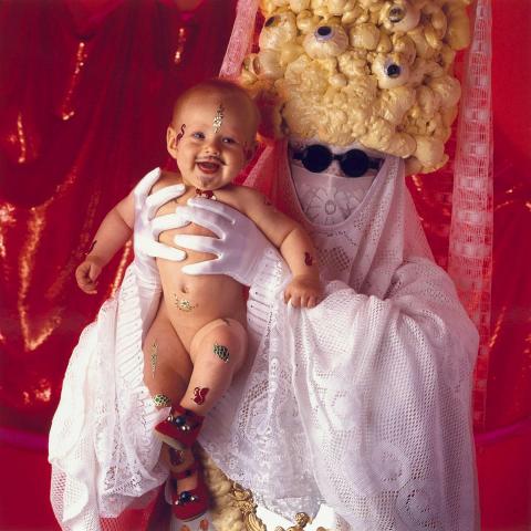 Artwork Pope Alice’s Miracle Baby / Pope Alice as Madonna and Child 1993
Photographic performance: performers Pope Alice and Romy Sandison; camera David Sandison this artwork made of Cibachrome photograph, created in 1993-01-01
