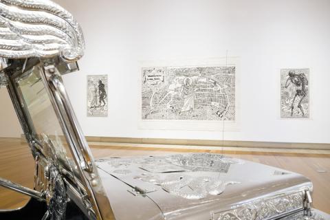 Works by Isabel and Alfredo Aquilizan and Natee Utarit installed at QAG for 'The God of Small Things', August 2025 / © The artists / Photograph: C Callistemon, QAGOMA