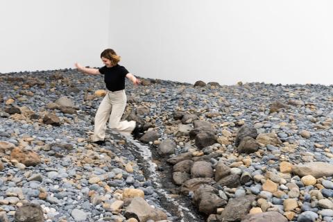Installation view of Riverbed 2024, GOMA, 2019 / © 2014 Olafur Eliasson / Photograph: Natasha Harth, QAGOMA