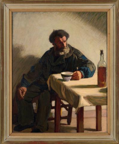 Artwork The cider drinker this artwork made of Oil on canvas, created in 1883-01-01