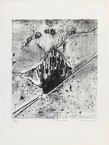 Artwork Lal-Lal Falls (from 'Fred Williams lithographs 1976-1978' portfolio) this artwork made of Lithograph on Arches 270gsm paper, created in 1976-01-01