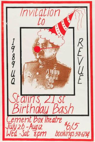 Artwork Stalin's 21st birthday bash this artwork made of Screenprint on paper, created in 1989-01-01