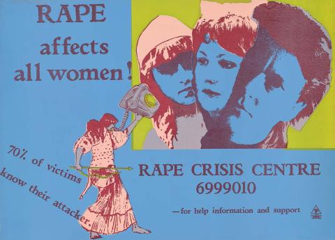 Artwork Rape affects all women! this artwork made of Screenprint on paper, created in 1972-01-01