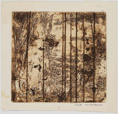 Artwork Sherbrooke Forest no. 7 this artwork made of Aquatint, engraving, drypoint on Kent paper, created in 1962-01-01
