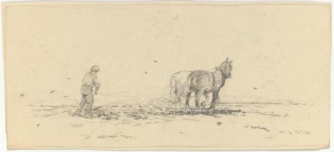 Artwork (Ploughing a field) this artwork made of Pencil on cream wove paper
on cream wove paper, created in 1934-01-01