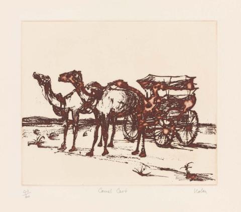 Artwork Camel cart (no. 8 from 'Dust' series) this artwork made of Photo-etching on wove paper, created in 1971-01-01