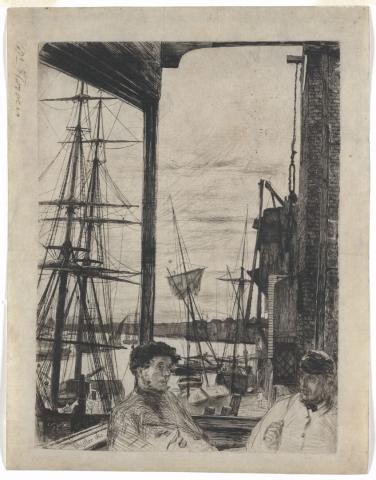 Artwork Rotherhithe this artwork made of Etching, drypoint on pale grey laid Japanese paper, created in 1860-01-01