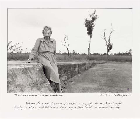 Artwork "The last photo of my Mother." Bruce Weir. Dimbulah. 1992. (from 'About my mother' portfolio) this artwork made of Gelatin silver photograph on paper, created in 2003-01-01
