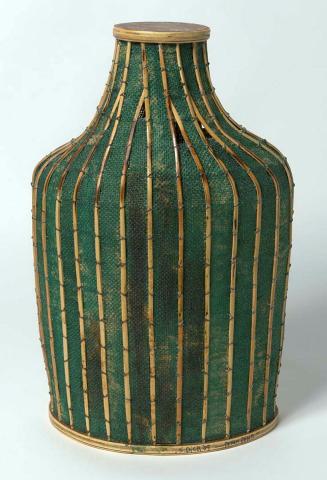 Artwork Bottle (from '1979' series) this artwork made of Bamboo, rattan, plywood, wire, copper wire, burlap, dye, varnish, created in 2009-01-01