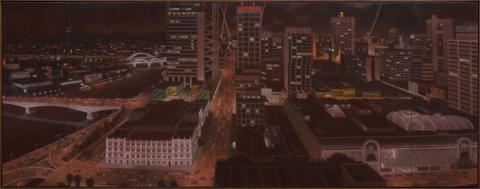 Artwork Night City from Casino Towers this artwork made of Oil on linen, created in 2009-01-01
