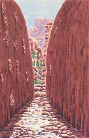 Artwork Standley Chasm this artwork made of Watercolour on paperboard, created in 2006-01-01