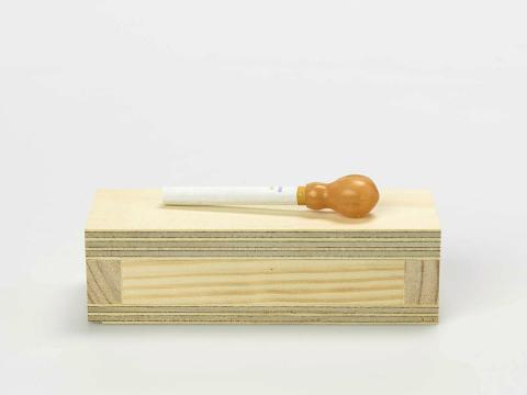 Artwork Cigarette dummy this artwork made of Silicone, cigarette on wooden presentation box, created in 2008-01-01