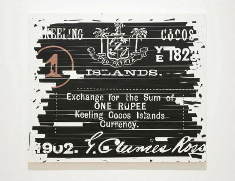 Artwork Cocos (Keeling) Islands (from 'Banknotes' series) this artwork made of Tape on canvas, created in 2021-01-01