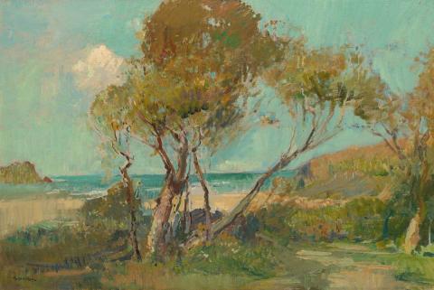 Artwork (The headlands) this artwork made of Oil on canvas, created in 1940-01-01