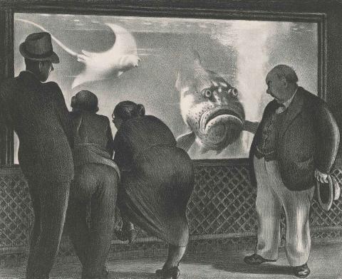 Artwork Queer fish this artwork made of Lithograph on wove paper, created in 1936-01-01