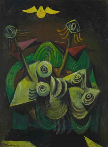 Artwork Image of Modern Evil 29 this artwork made of Oil on cotton gauze on cardboard