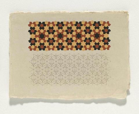 Artwork Study Drawing 3 (from 'Standing by the ruins' series) this artwork made of Gouache and walnut ink on handmade cotton paper