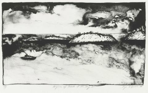 Artwork Origins of islands of the sky I this artwork made of Lithograph on wove paper, created in 1988-01-01