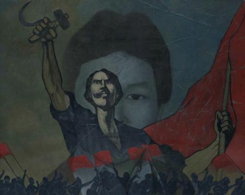 Artwork Drifting Toward the Red Star this artwork made of Oil on canvas