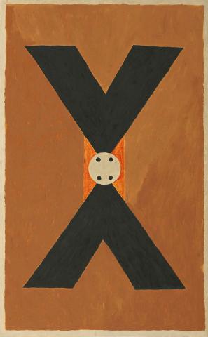 Artwork Kumbrapi Kanglekess (from 'Garpa / Ground Paintings' series) this artwork made of Organic material on paper, created in 2023-01-01