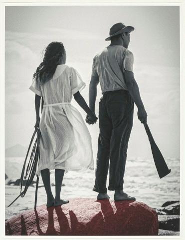 Artwork Tottie Joinbee and her husband Jack and their children were the first family to be exempt from Yarrabah. “We were told we had too many fair-skin children and we had to leave Yarrabah.” Their application was approved in 1944 #2 (from 'Reflections in Yarra this artwork made of Photograph on cotton rag, created in 2023-01-01