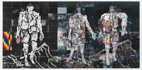 Artwork The world of men this artwork made of Oil on canvas board, created in 1984-01-01