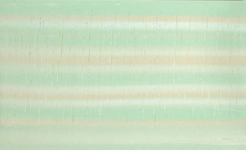 Artwork Shower rain gentle one this artwork made of Synthetic polymer paint on canvas, created in 2022-01-01