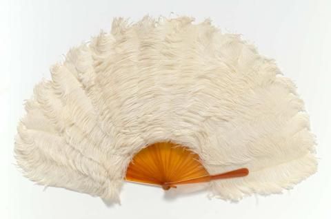 Artwork Fan this artwork made of Ostrich feathers with tortiseshell blades, created in 1870-01-01