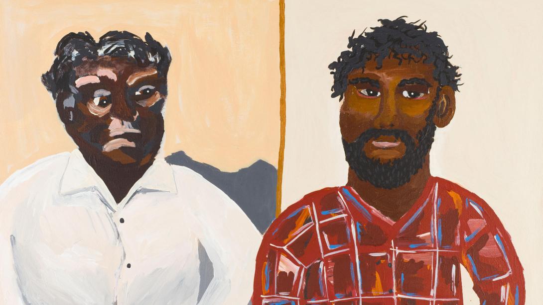 Vincent Namatjira / Albert and Vincent 2014 (detail) / © Vincent Namatjira 214 / (C) Copyright Agency, Sydney, 215