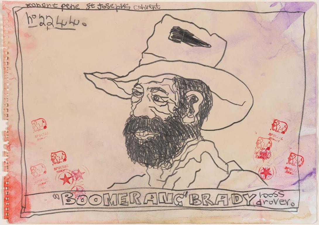 MacPherson / BOSS DROVERS 2014.112.2244 A pencil drawing of a drover