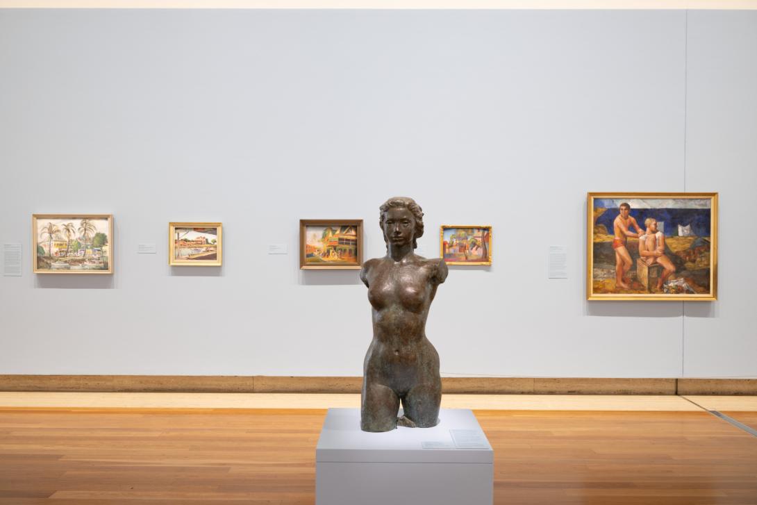 Works installed for 'Under a Modern Sun', Gallery 4, QAG, August 2025 / © The artists / Photograph: N Umek, QAGOMA