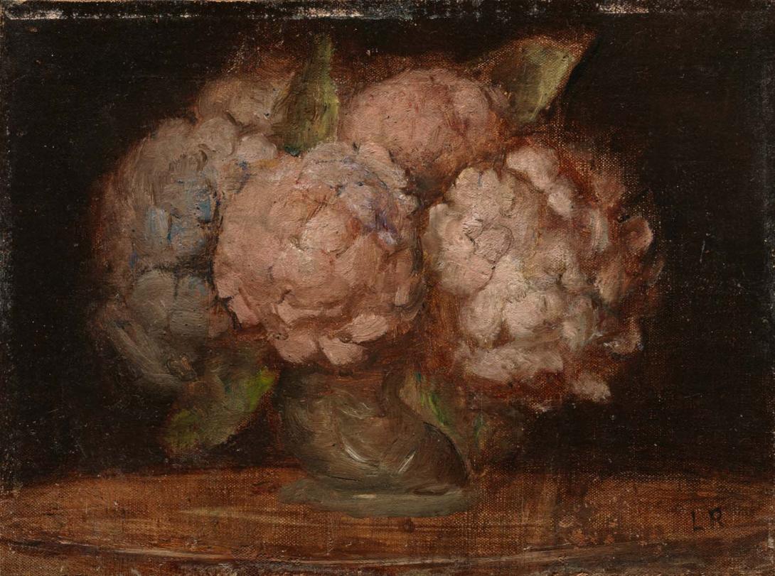 Artwork Hydrangeas this artwork made of Oil on canvas faced plywood, created in 1924-01-01