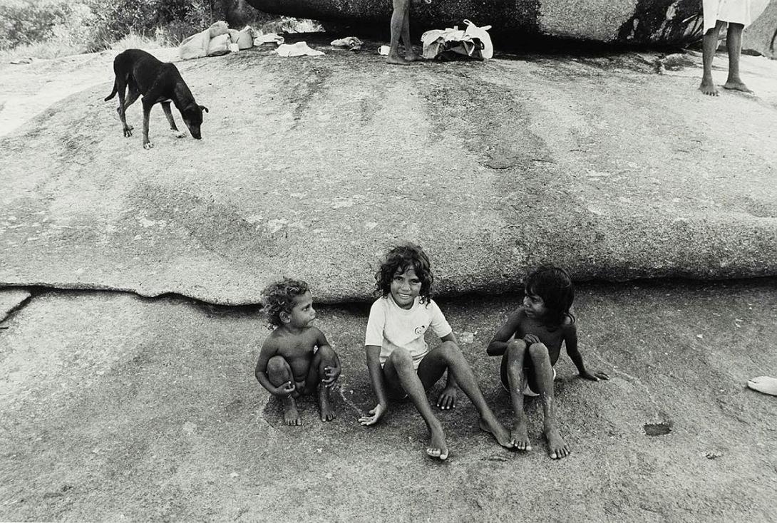 Artwork Children, Yarrabah, NQ (from 'Journeys north' portfolio) this artwork made of Gelatin silver photograph on paper, created in 1986-01-01