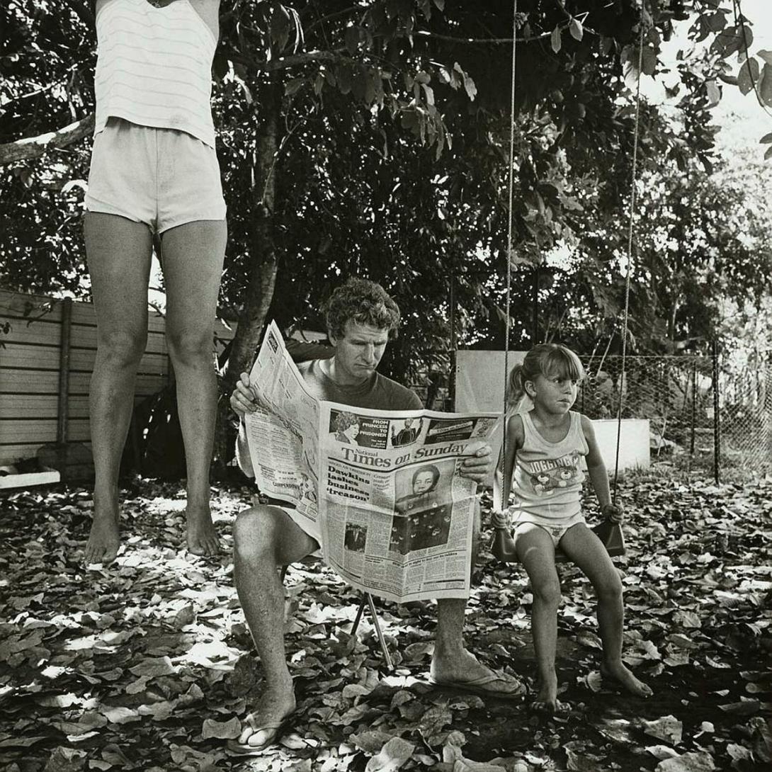 Artwork Backyard on Sunday, Mooloolabah (from 'Journeys north' portfolio) this artwork made of Gelatin silver photograph on paper, created in 1986-01-01