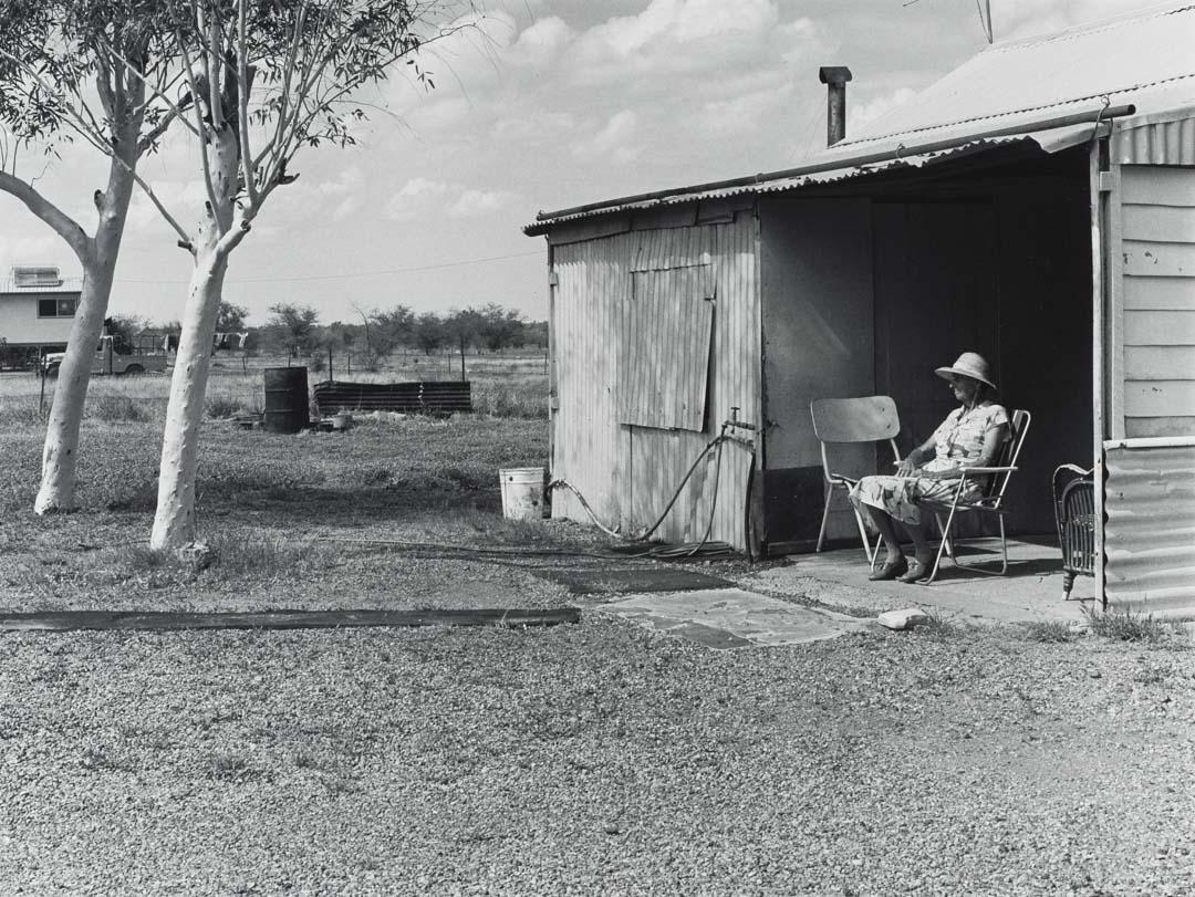 Artwork 18 February 1987, Camooweal - Mrs Steele is in her eighties and has worked as a drover for most of her life (from 'Journeys north' portfolio) this artwork made of Gelatin silver photograph on paper, created in 1987-01-01