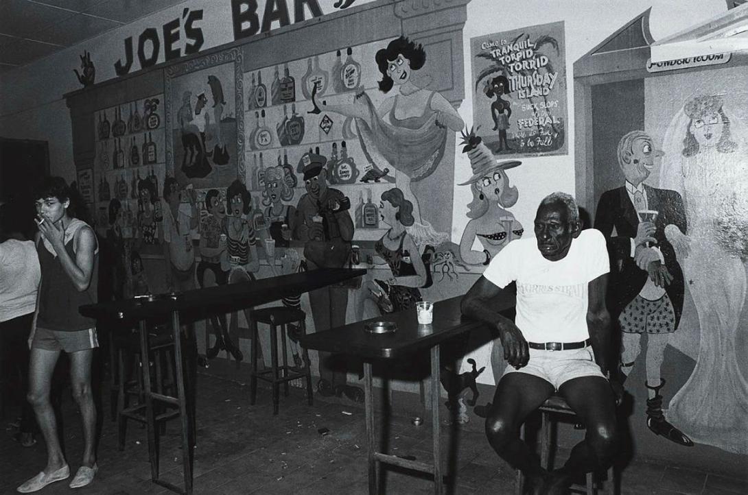 Artwork Pub bar interior, Thursday Island (from 'Journeys north' portfolio) this artwork made of Gelatin silver photograph on paper, created in 1987-01-01