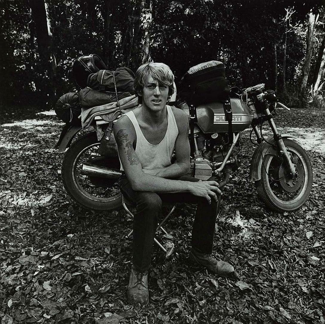 Artwork Man from NSW on his way through Australia, Conway National Park (from 'Journeys north' portfolio) this artwork made of Gelatin silver photograph on paper, created in 1986-01-01