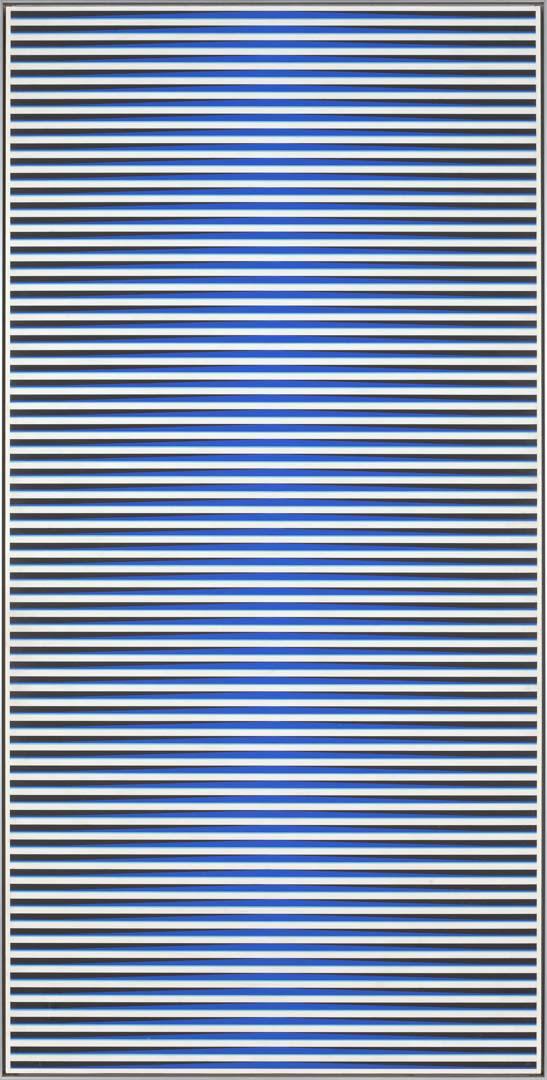 Artwork Blue shade this artwork made of Synthetic polymer paint on board, created in 1970-01-01