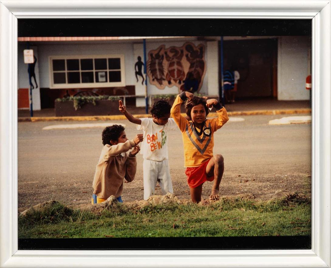 Artwork Three children playing (from 'Portraits' series) this artwork made of Type C photograph on paper, created in 1988-01-01