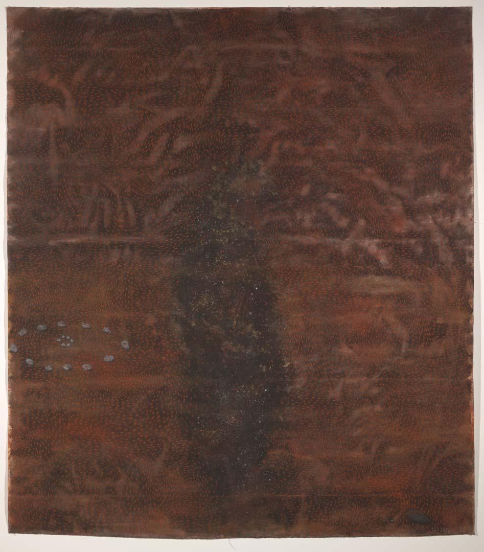 Artwork sacred ground beating heart this artwork made of Natural pigments and pastel on canvas, created in 1989-01-01