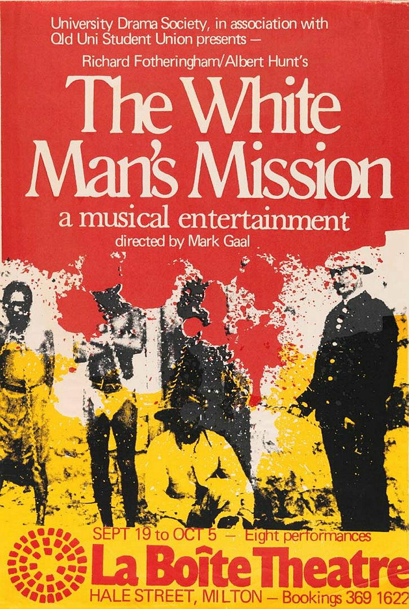 Artwork The white man's mission this artwork made of Screenprint on paper, created in 1982-01-01