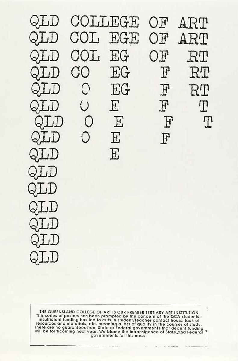 Artwork Queensland College of Art (from untitled series) this artwork made of Screenprint on paper, created in 1991-01-01