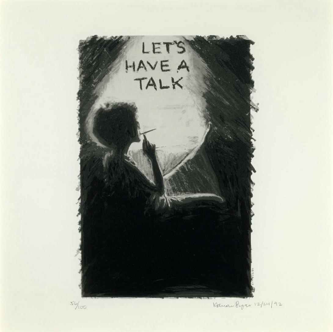 Artwork Let's talk (from '10:  Artist as Catalyst' portfolio) this artwork made of Screenprint on paper, created in 1992-01-01