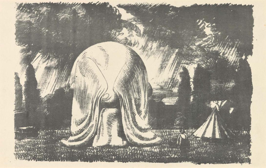 Artwork (from 'England at work and play under wartime conditions' portfolio) this artwork made of Lithograph