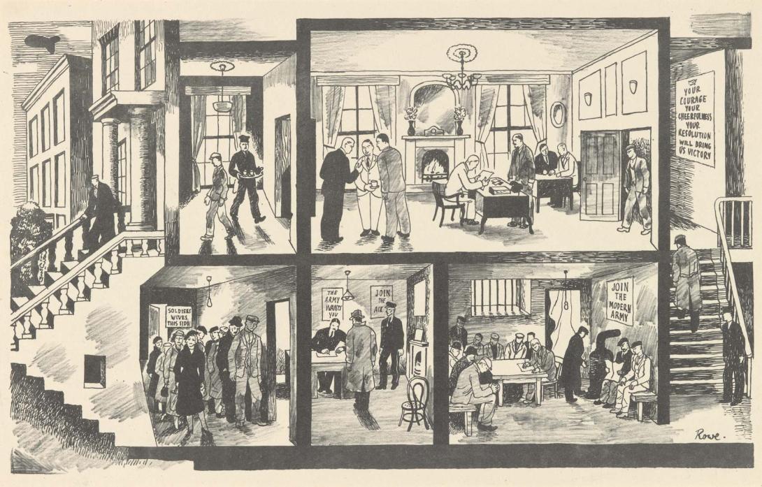 Artwork (from 'England at work and play under wartime conditions' portfolio) this artwork made of Lithograph