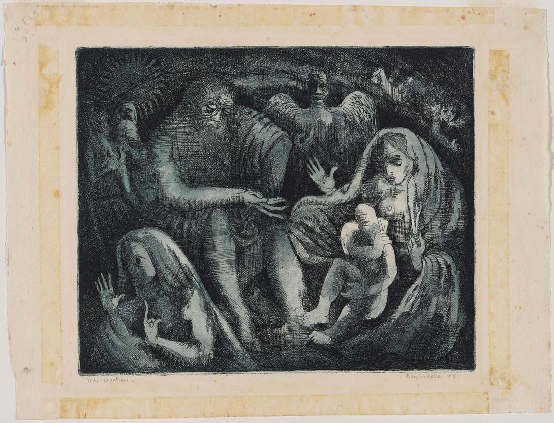 Artwork The creation this artwork made of Etching and aquatint on wove paper, created in 1948-01-01