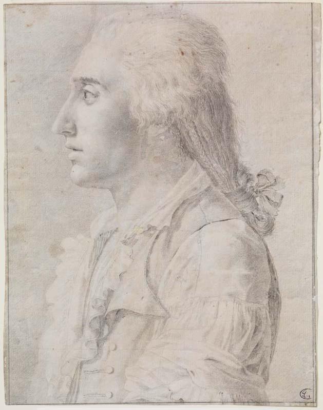 Artwork Portrait of a gentleman this artwork made of Graphite and black chalk on laid paper, created in 1770-01-01