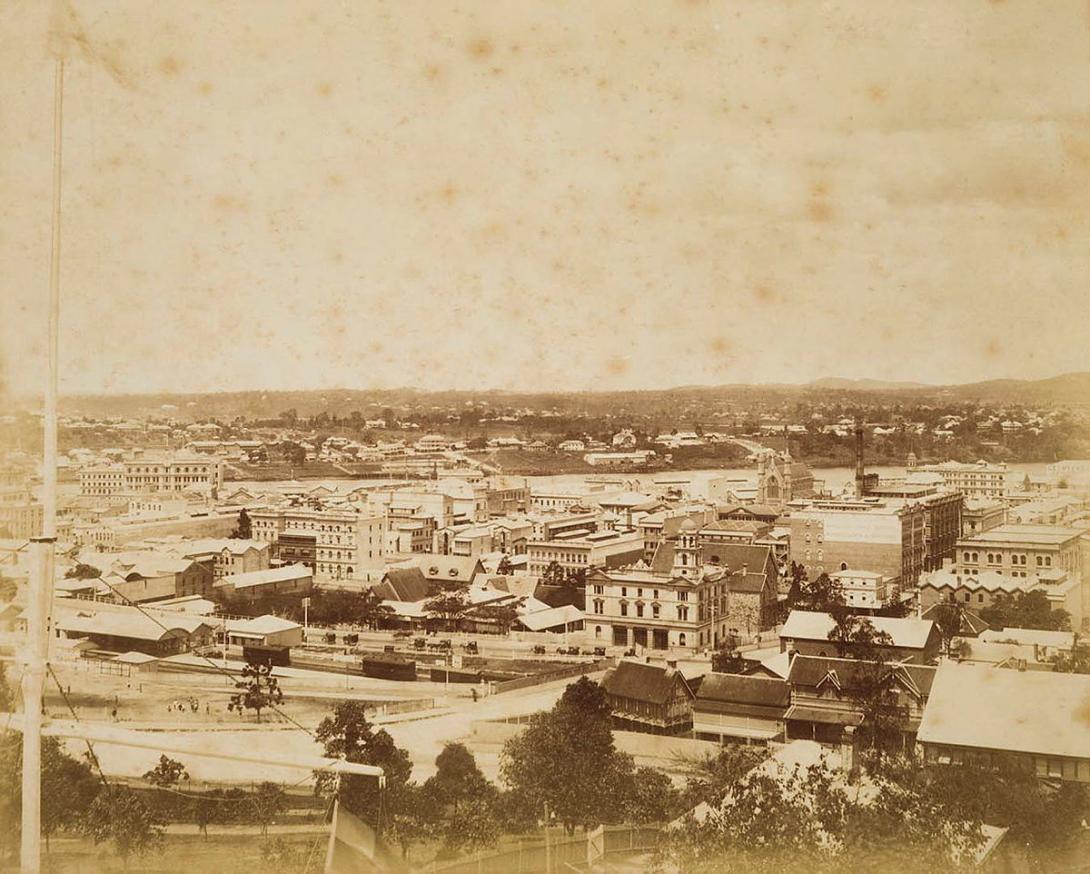 Artwork View from signal tower looking south this artwork made of Albumen photograph on paper, created in 1885-01-01