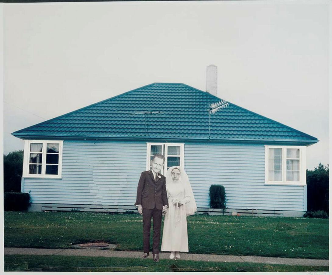 Artwork White wedding Invercargill (from 'Health, happiness and housing' series) this artwork made of Digital colour photograph on paper, created in 1997-01-01