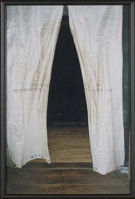 Artwork Westport (Curtains) (from 'The Homely' series 1997-2000) this artwork made of Type C photograph on paper mounted on foam board, created in 2000-01-01